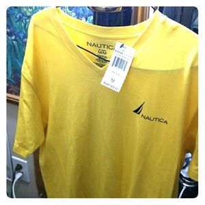 New Nautica Yelllow V Neck